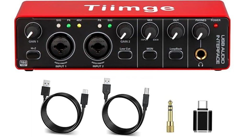 usb audio interface preamplifier