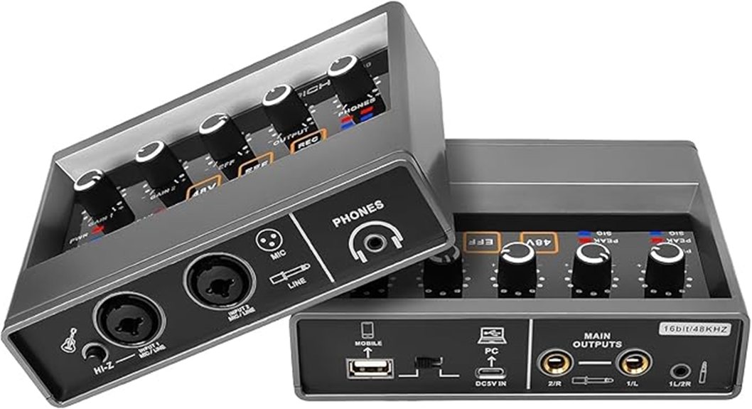 usb c audio interface recorder